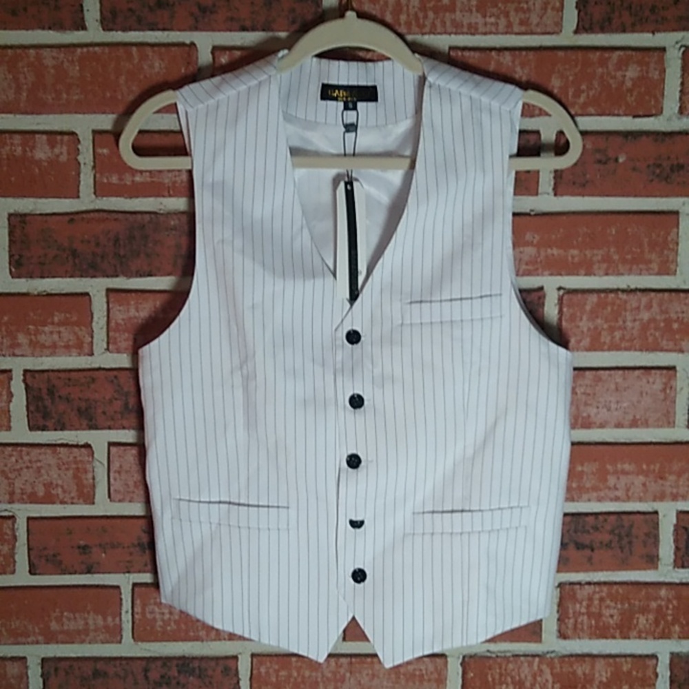 Babeyond striped white vest